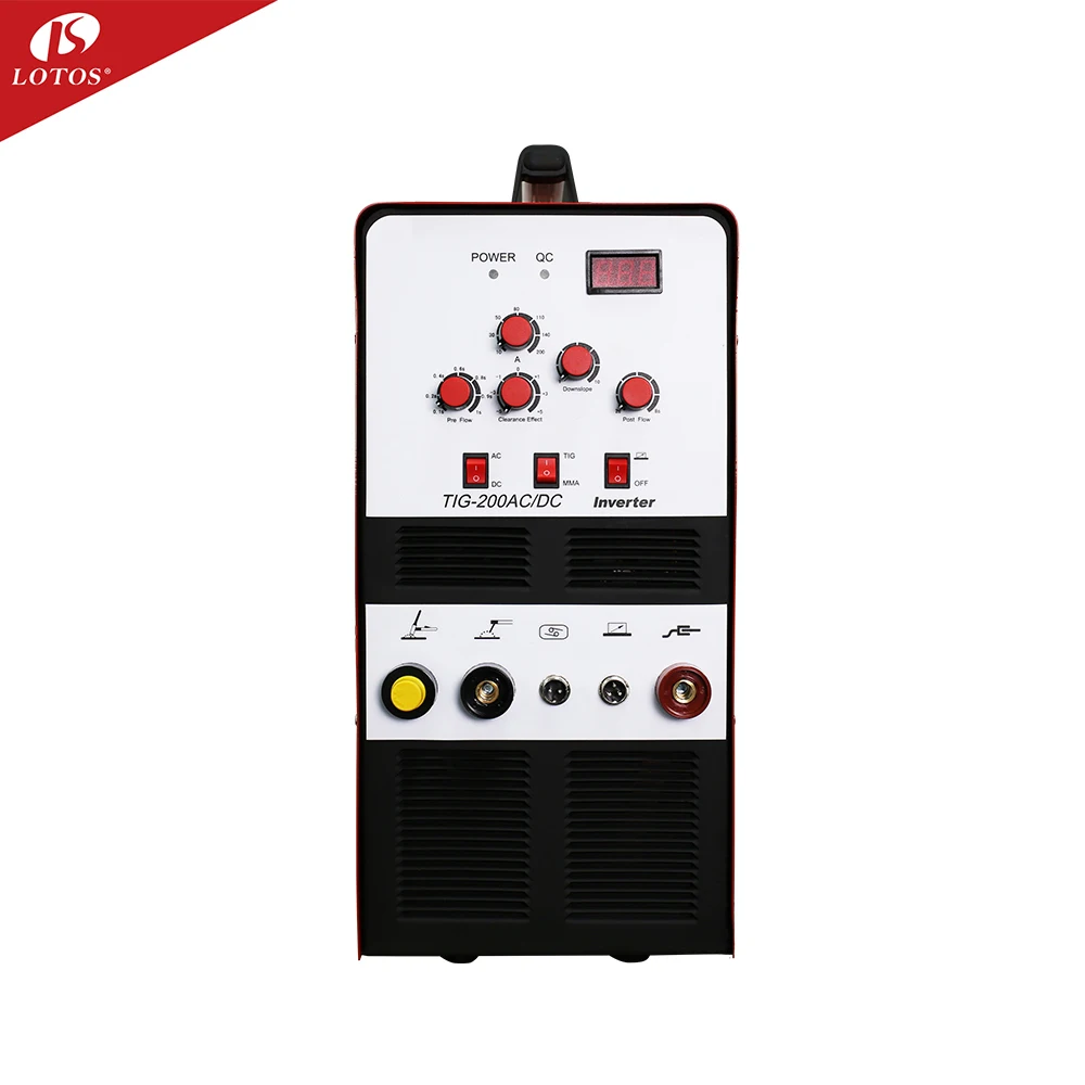 Импульсный инвертор постоянного и переменного тока Lotos Tig200, сварочный аппарат tig 200 А для алюминиевой сварки, цена на использование с бесплатным аксессуаром для продажи
