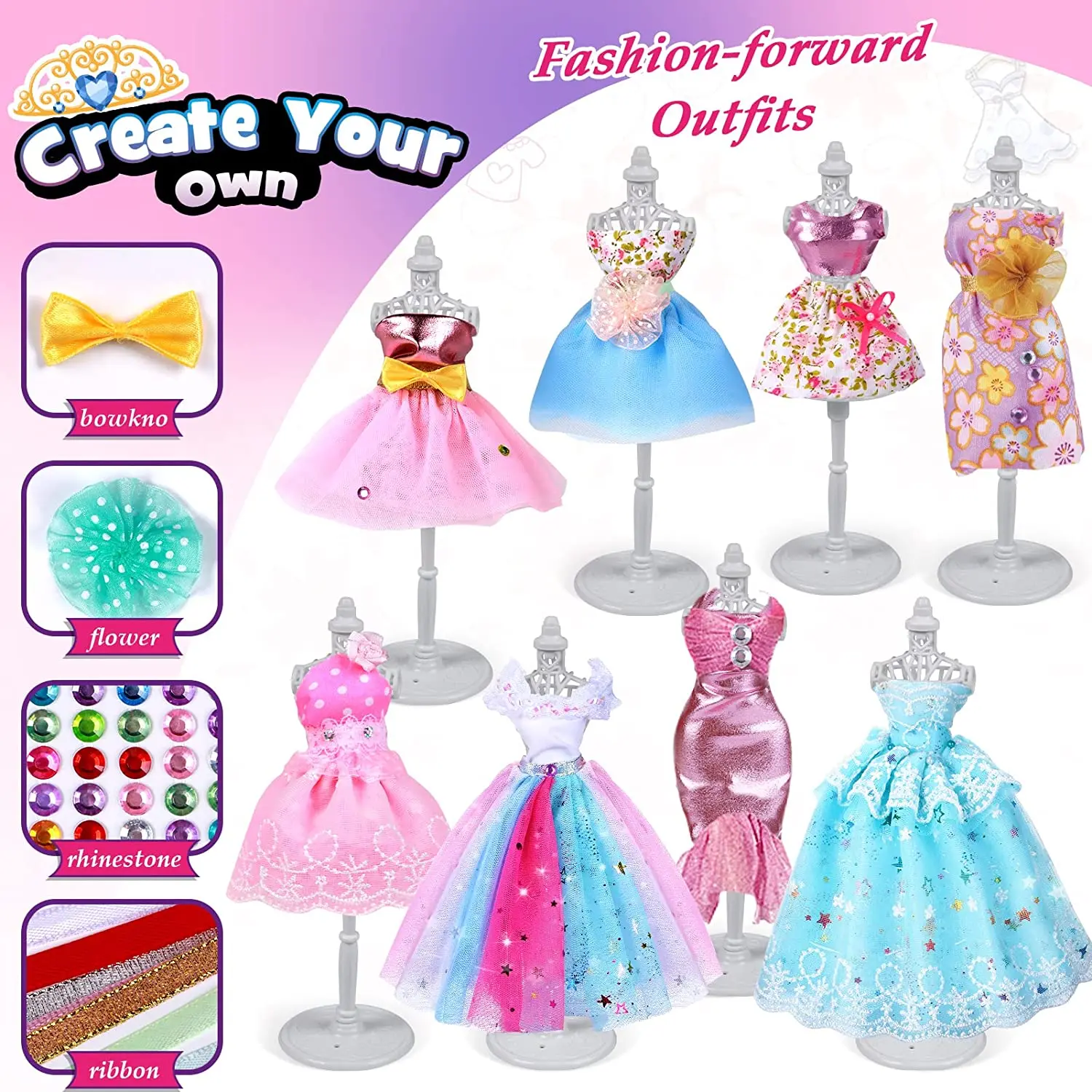 Fashion Wedding Dress Design Kit DIY Clothes Designs Art&Craft Kit for Kids Girls Adults