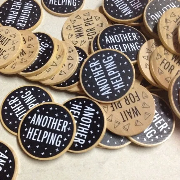 Custom Printed Wooden Nickels Round Drink Tokens