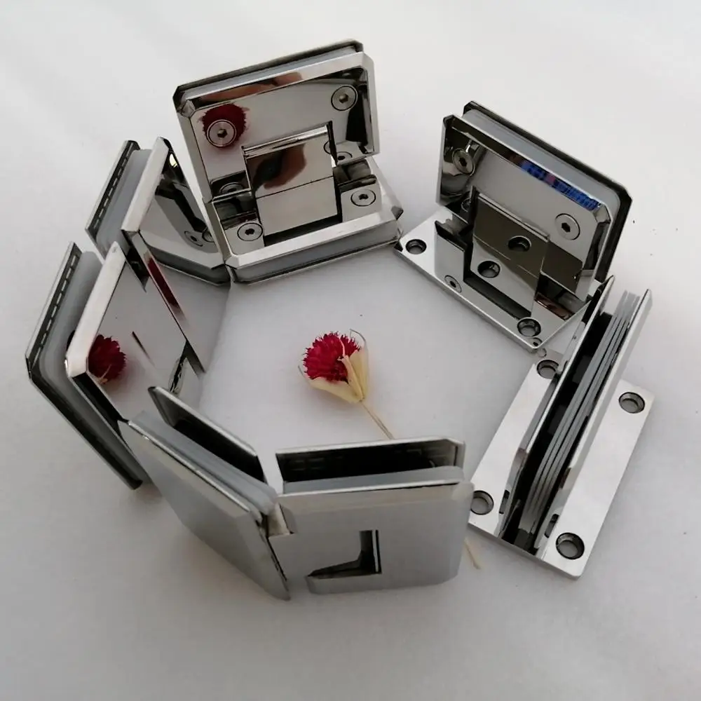 Нержавеющая сталь зеркальная полированная душевая стеклянная дверная петля