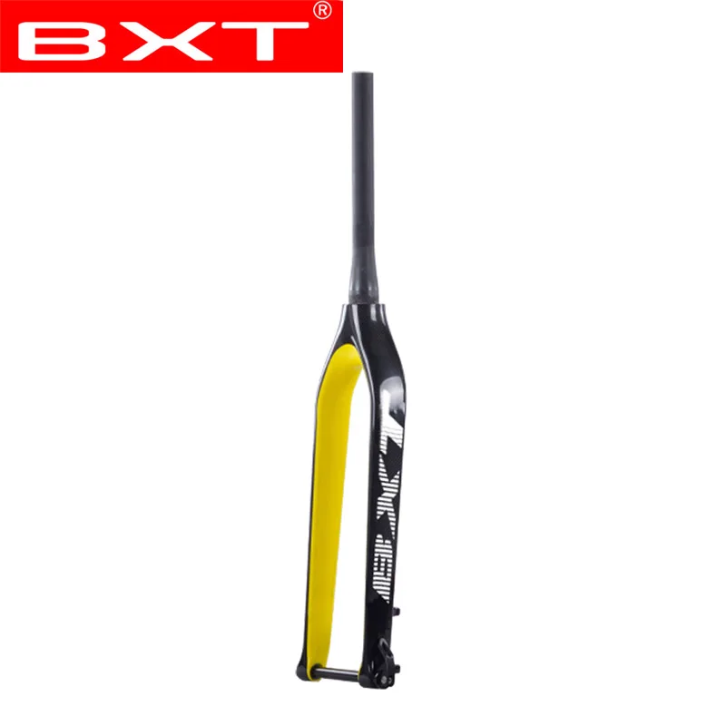 2021full carbon fork T800 thru axle 1-1/8 to 1-1/2 carbon front fork mountain bicycle fork