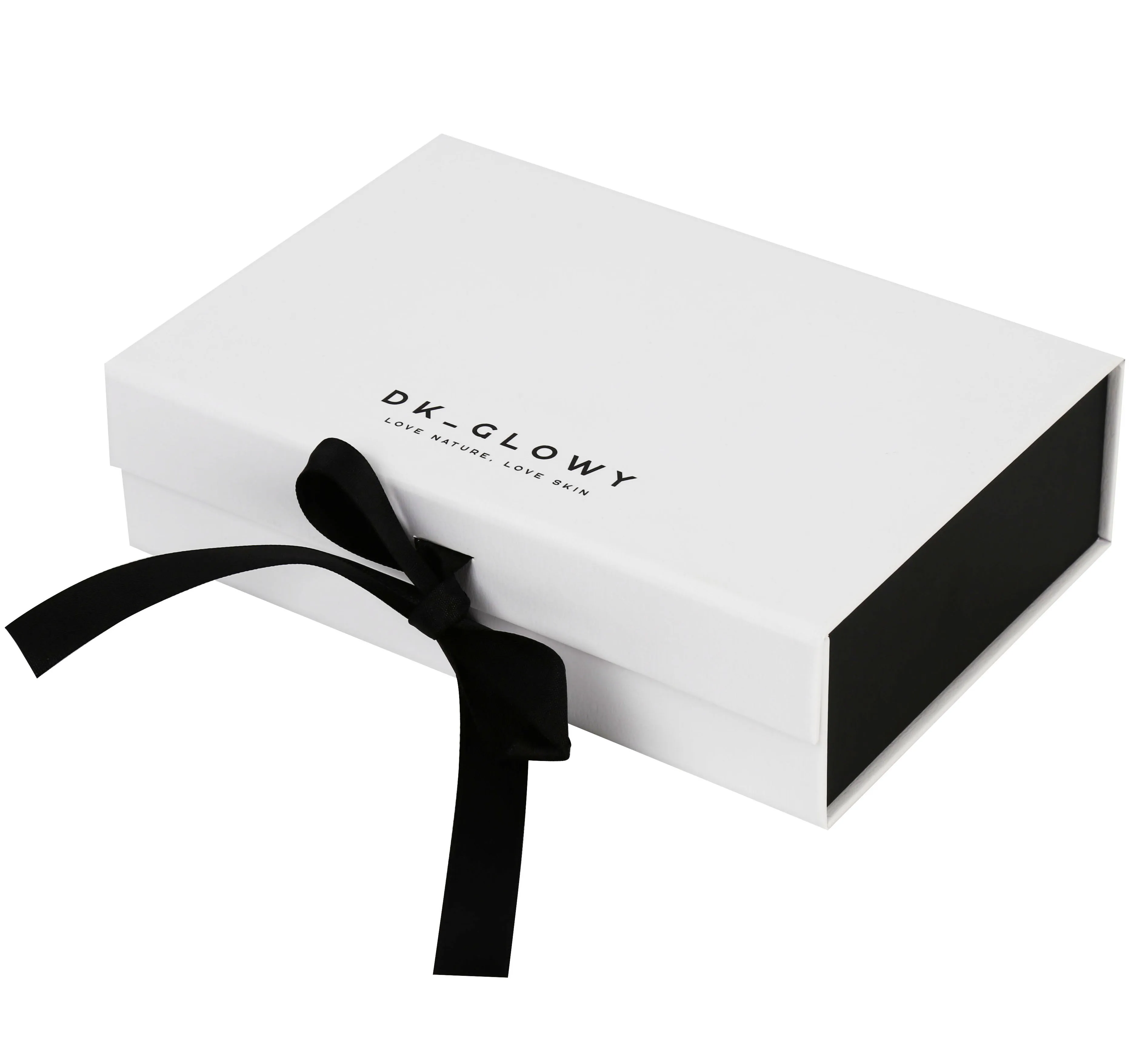 Luxury custom cardboard box magnetic closure box A6 foldable gift box with ribbon