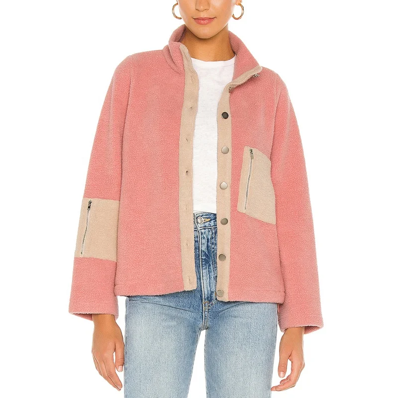 Winter heavy thick jacket women fleece warm coat fashion cool ladies windproof faux fur jacket