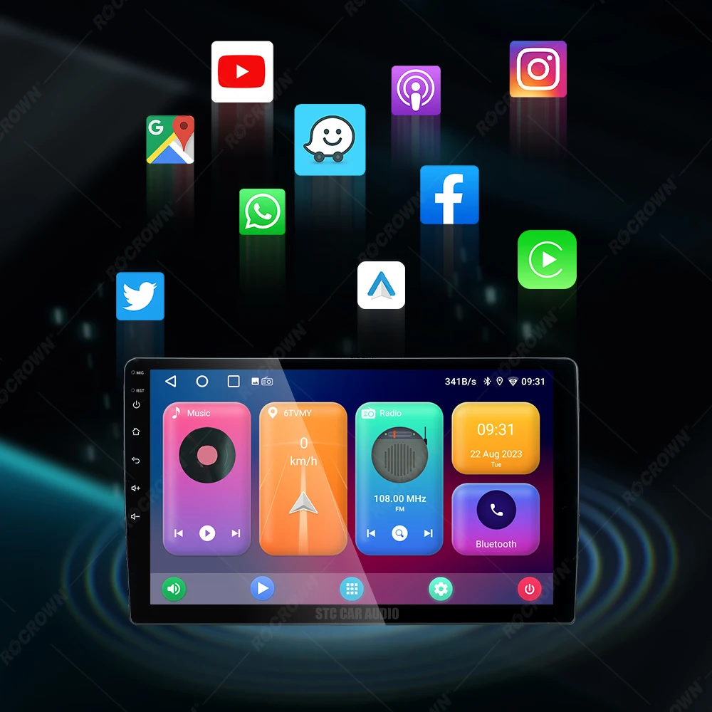 Автомобильный монитор сенсорный экран Carplay стерео 2din Android 10 автомобильный Dvd-плеер радио 9 дюймов android плеер