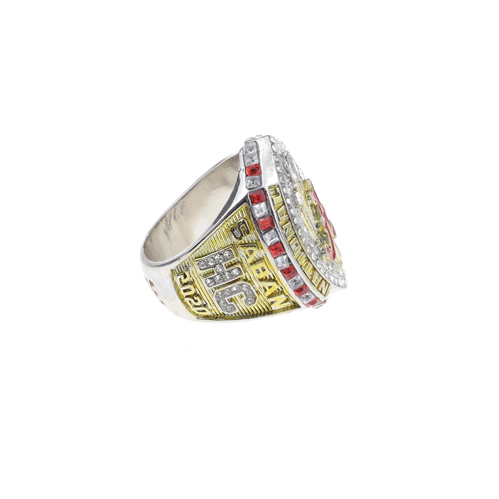 Shengwen Ncaa 2020 Alabama Red Tide Team University Champion Alloy Anniversary Gift Ring
