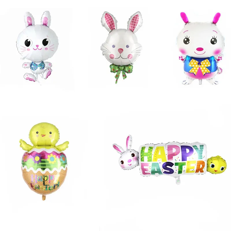 Wholesale  balloons Easter balloon Rabbit eggs design aluminium balloon for easter decoration 2023