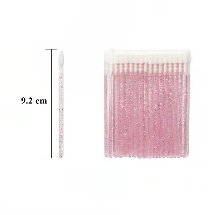 50 Pcs Popular Makeup Black Pink Red Lint Free Brush Lash Extension Cleansing Brushes For Lash Shampoo
