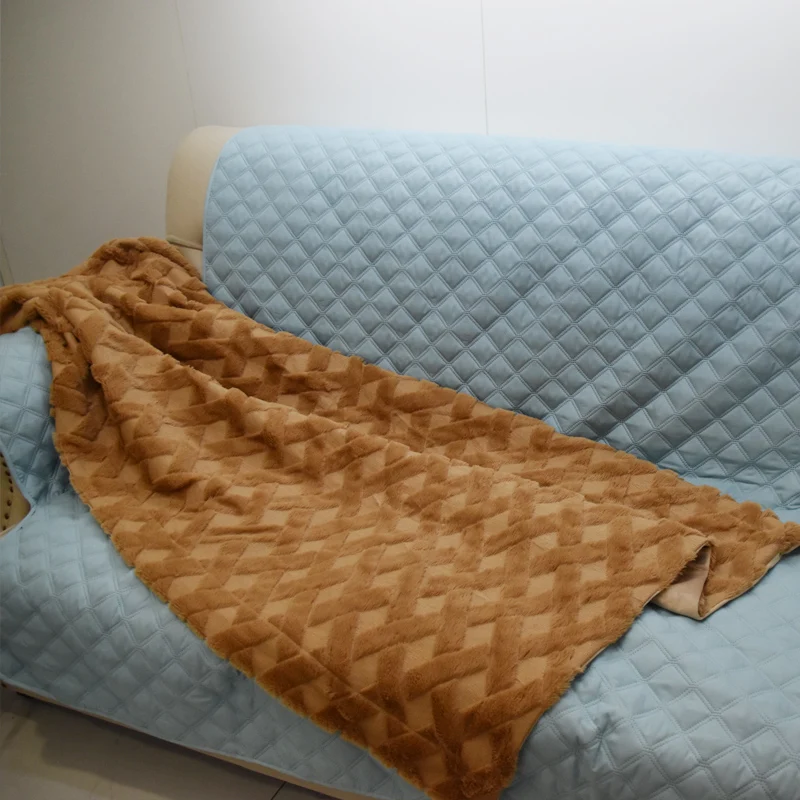 Luxury Quality Coral Fleece Blanket for Couch Bed Thick Fuzzy Warm Winter Soft Throw Blanket