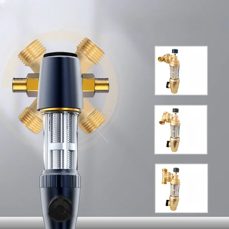 Universal Directions Manual Flushing Backwash Antifreeze and Explosion Sediment Water Pre filter with Pressure Gauge