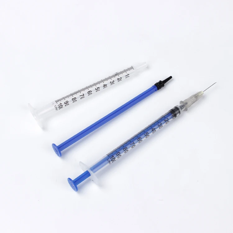 1cc 1ml syringe medical disposable tuberculin syringe vaccine needle plastic sterile injection syringe