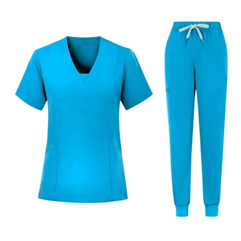 Medical Scrubs Fashionable Hospital Staff Uniform Breathable Nurse Uniform Suits And Tops