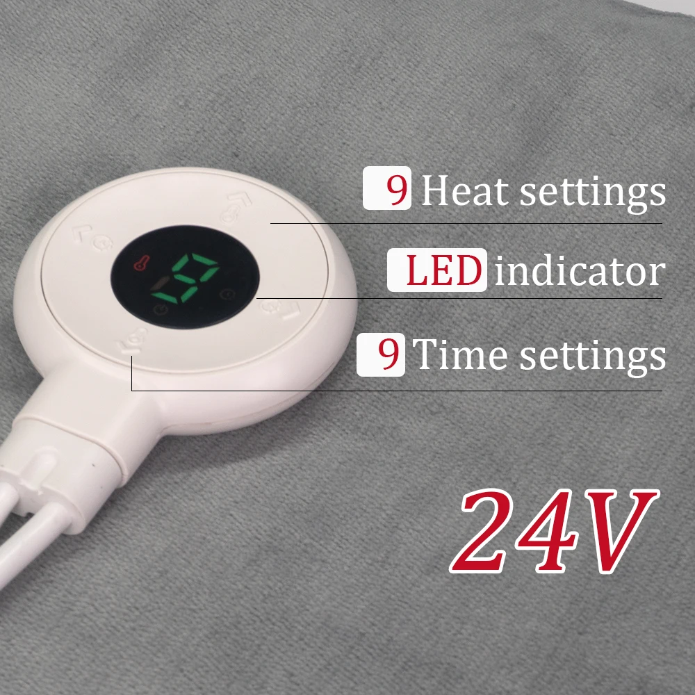 New design, 24V low power usage, electric shock hazard proof electric blanket.