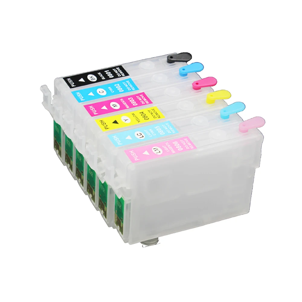 T0811 Ink Cartridge For Epson T0811 - T0816 Stylus photo 1410 R270 R390 RX590 R290 R610 RX690 T50 TX700W TX800W Printer