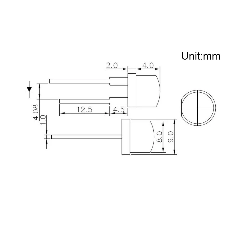 Transparent 8 mm Clear Lens Light Emitting Diode 0.5w 8mm Straw Hat White LED Diode