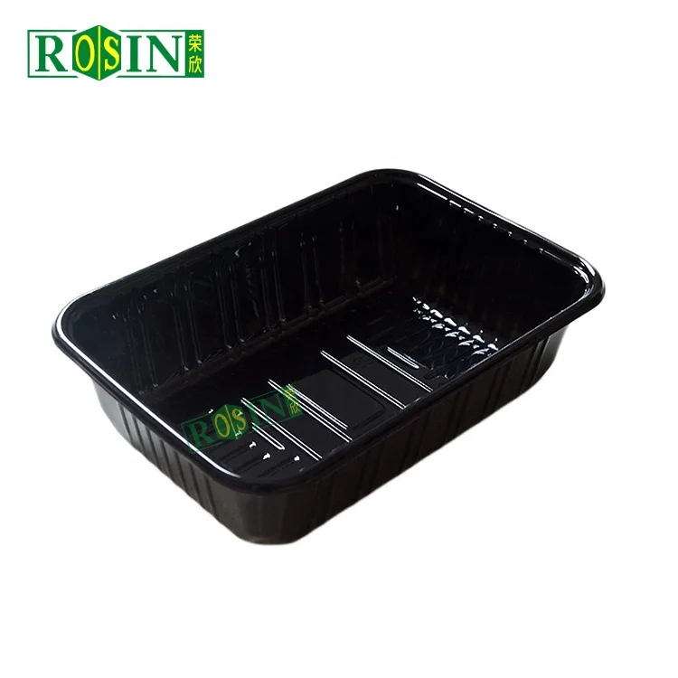 Supermarket Vegetable Fruit Meat Plastic Tray Disposable Sealable Film Food Grade Frozen Fresh Packaging Box Seafood tray