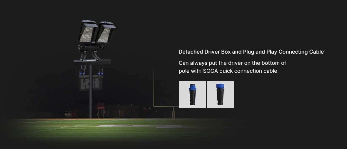 Factory directly sale private mode 600W 720W 900W  Modular LED high mast light for sport stadium lighting