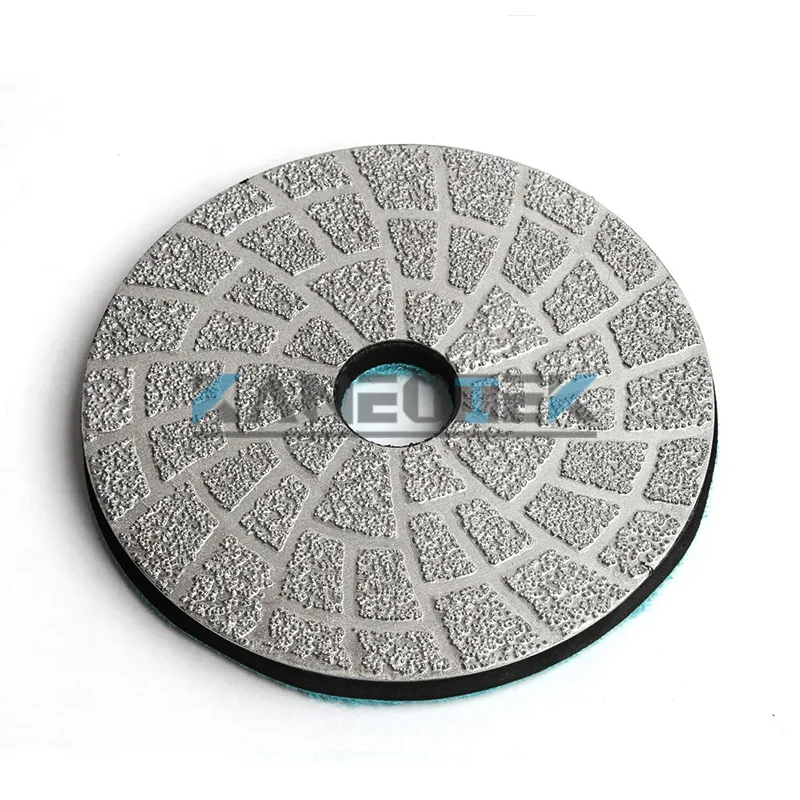 KANEOTEK 4 Inch Vacuum Brazed Diamond Floor Polishing Pad for Grinding and Epoxy