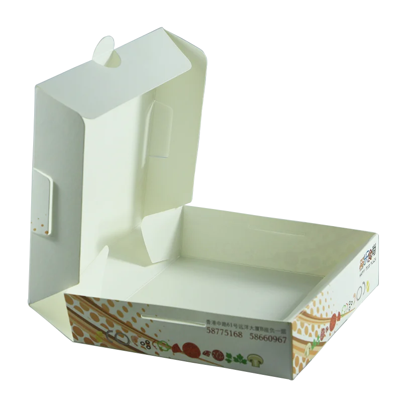 Disposable customizable printable paper pizza box