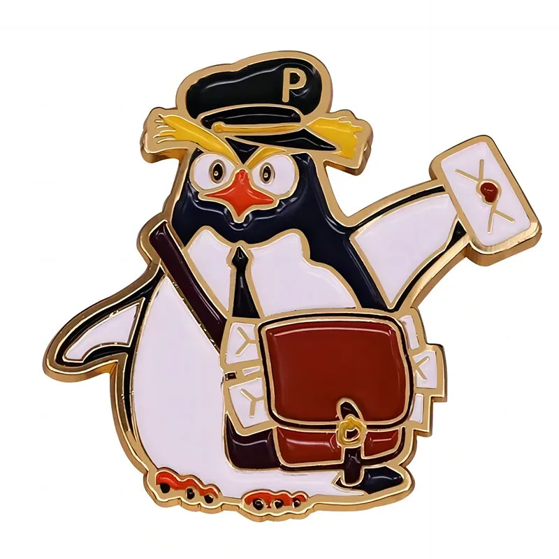 United States New Colourful Christmas Penguin Animal Shape Badge Soft Hard Enamel Lapel Pin Gift Box