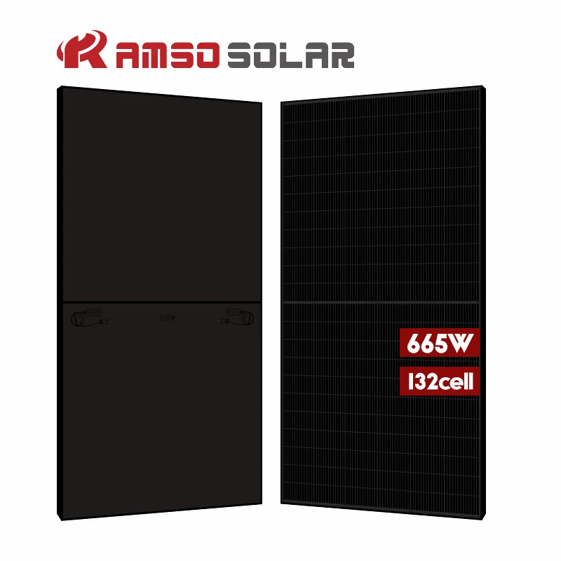 Customized Multiple Specifications High-Quality All Black Solar Panels Battery Roof