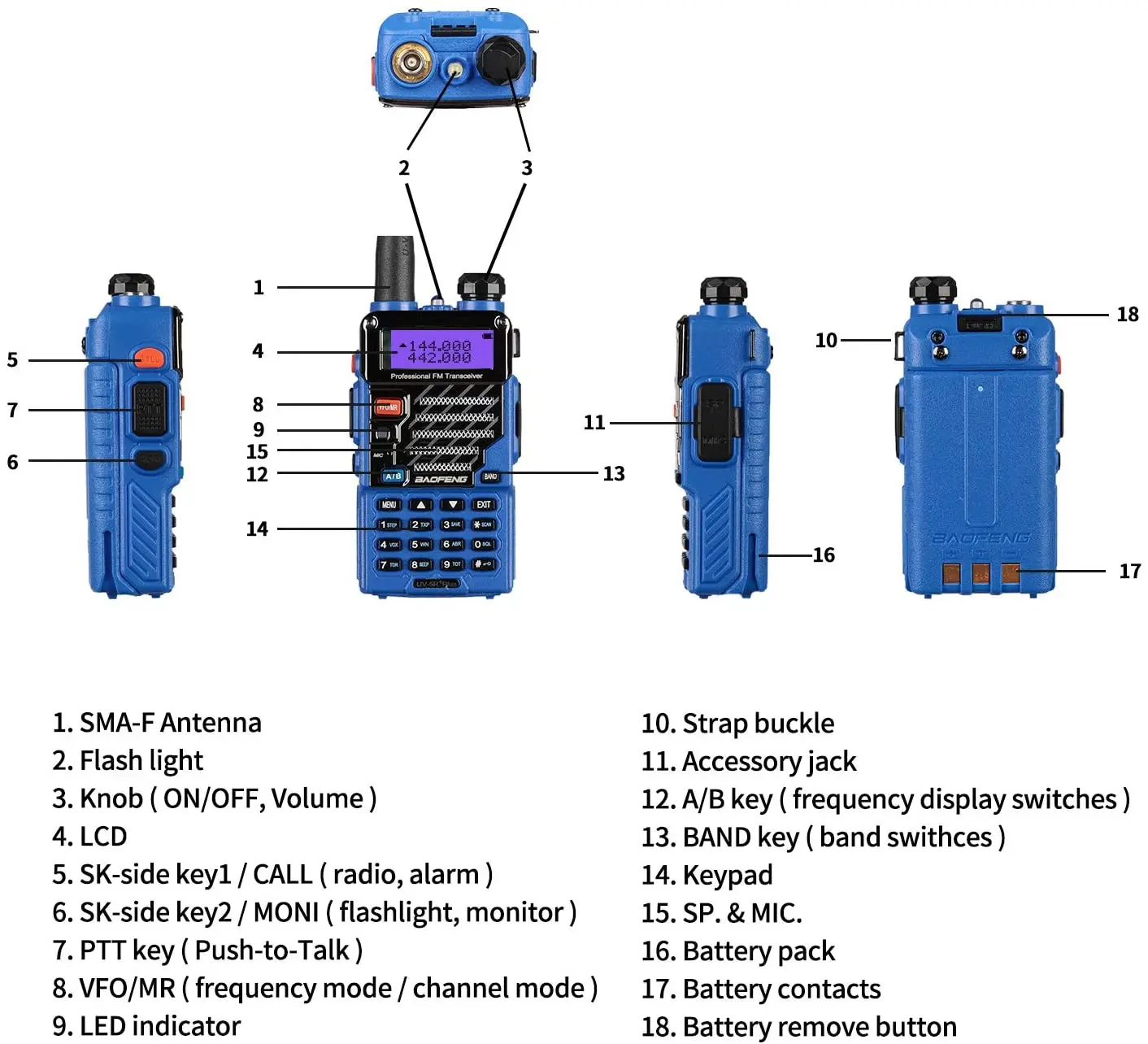 Baofeng оригинальный UV5R + плюс иди и болтай Walkie Talkie “иди Dual Band BF UV-5R двухстороннее радио Pofung UV
