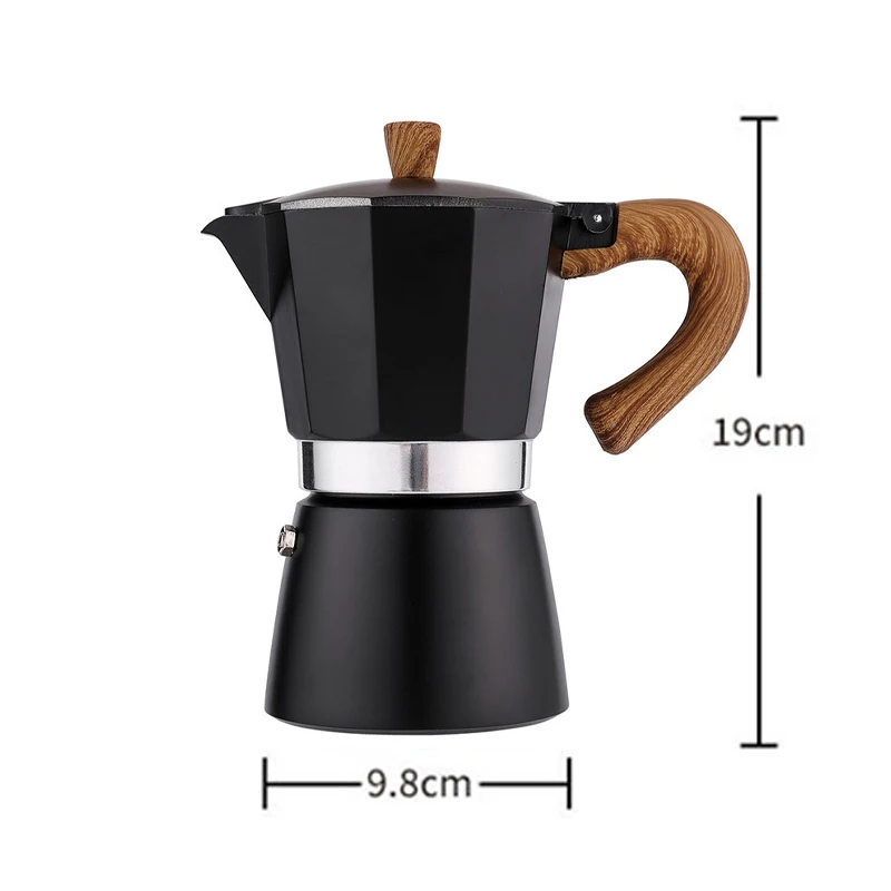 Low Price Simple Italian Espresso Coffee Maker Classical Stainless Steel Moka Pot