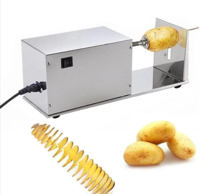 Manual Twist Potatoes Tower Slicer Chips Machine Spiral Spring Potato Twister Potato Cutter Cutting Machinery