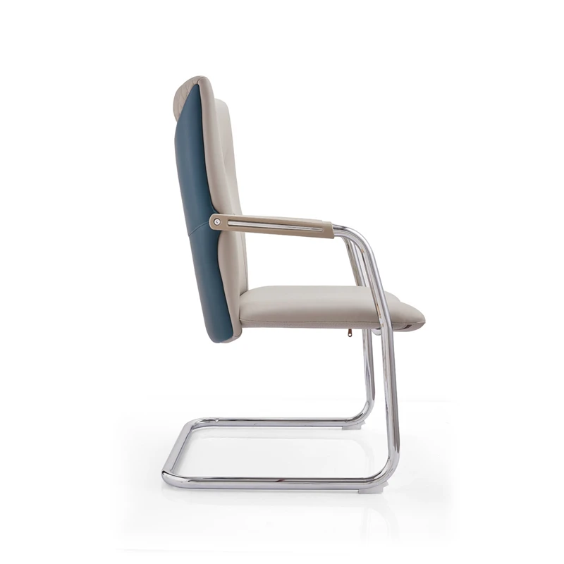 Недорогой стул для конференций, легкие мягкие стулья со средней спинкой для конференц-зала, Кожаные Офисные стулья с стальной рамой