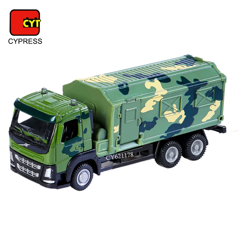 New Arrival 1:50 Military Vehicle Metals Alloys Free Wheel Diecast Transport Cart Car Toys For Kids