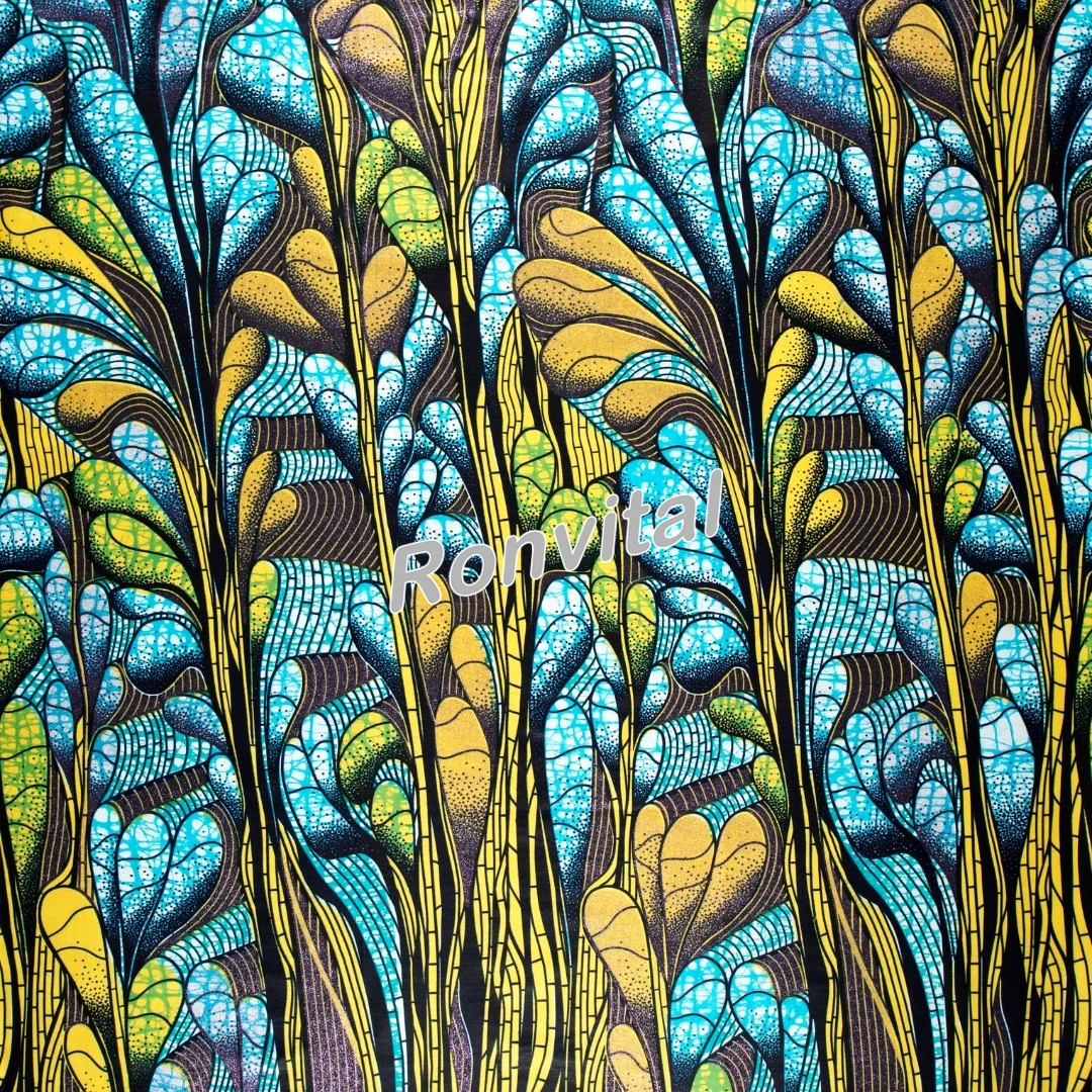 Factory direct sale woodine super deluxe wax fabric/ Made to order fashion fabric pearl powder printing wax fabric