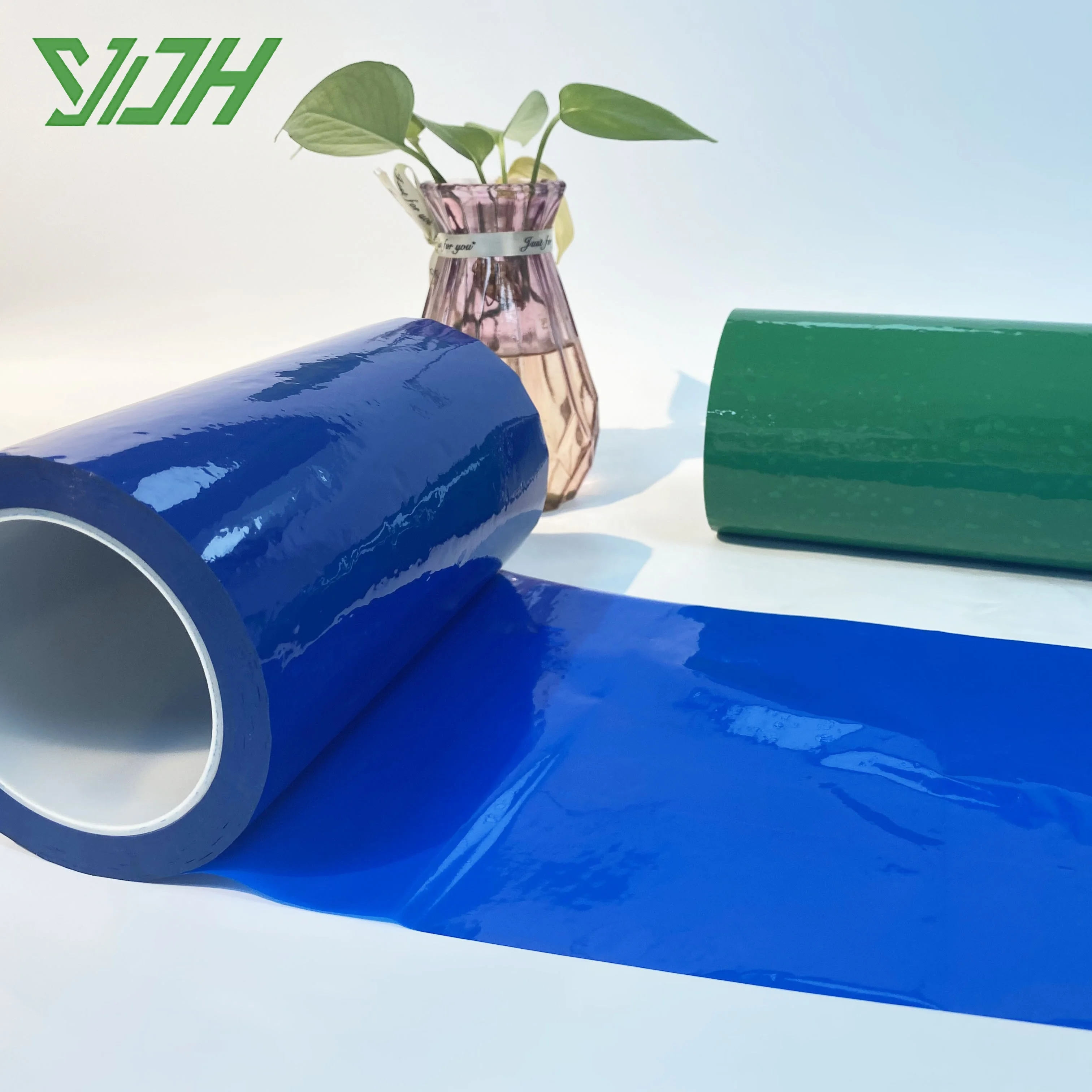 PU Silicone Acrylic Adhesive PET Substrate Protective Film Self Adhesive White Red Blue Clear Plastic Film