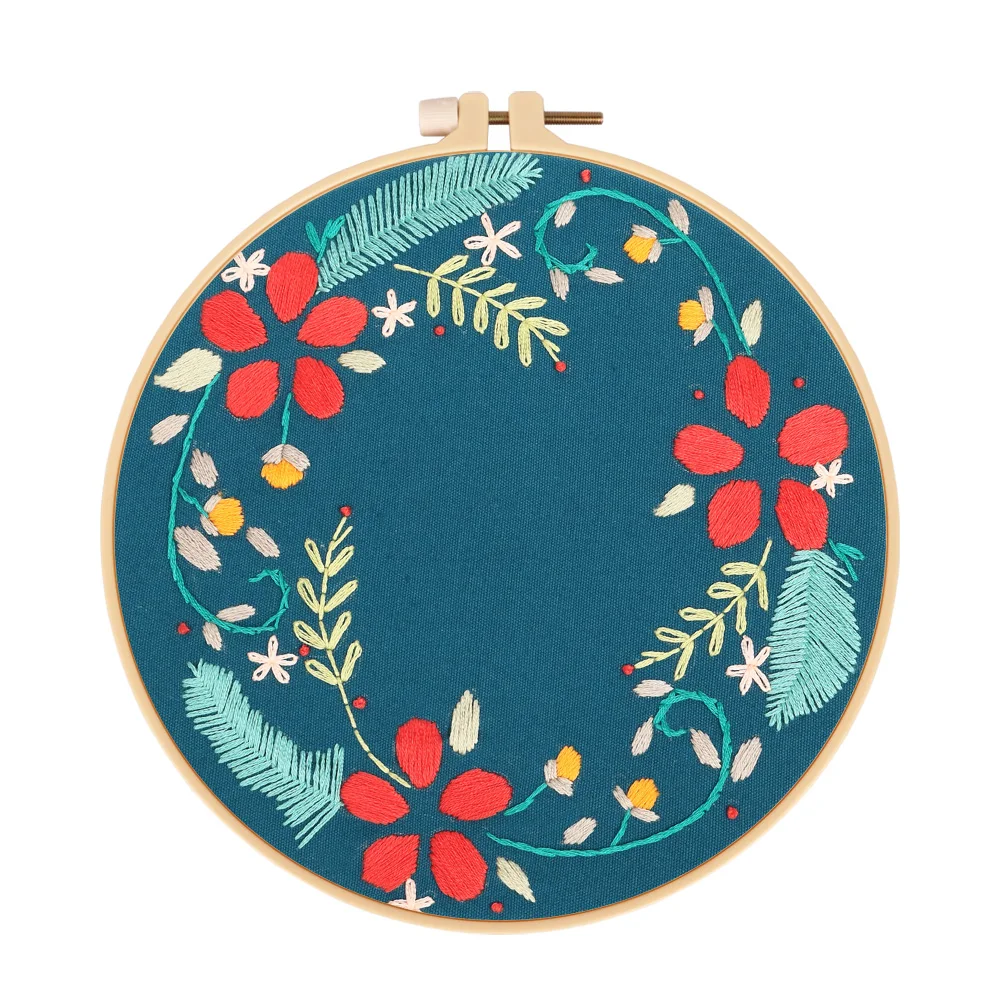 Wholesale Traditional Chinese Handicraft Art Embroidery Kit DIY  Flower Pattern Hand Embroidery Kit For Beginner