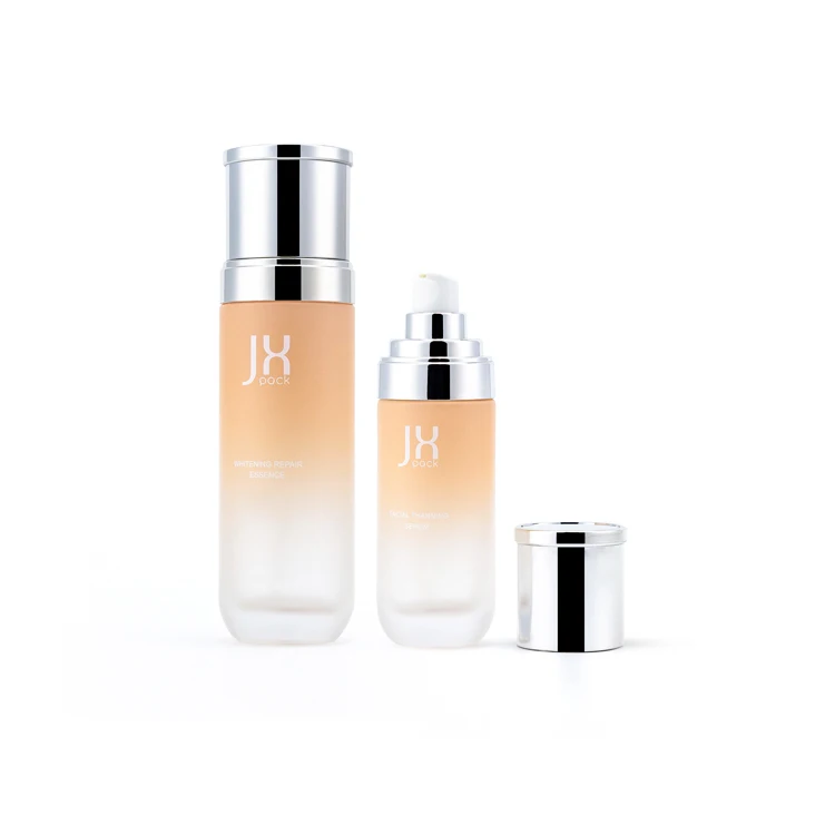 New Arrival 30 50 g Lotion Pump Bottles and Jars Set Skin Care Containers Luxury Cosmetic Orange White for Cosmetics