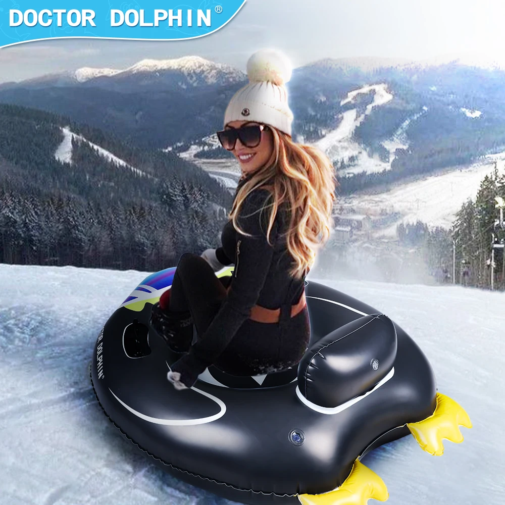 Factory Penguins Design Inflatable Snow Tube Speed Tube Sled Ski Boat Sled Sledge Winter Sport Snow Tubing