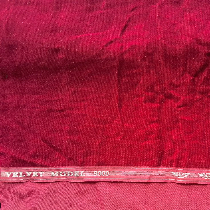 
100% Polyester Korea Velvet Fabric Model Velvet 9000 Dyed in Colors for Dress or Upholstery 