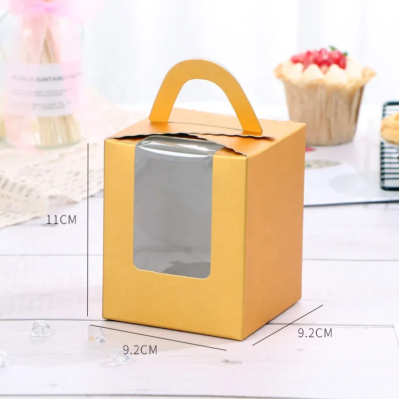 Full color Bestyle Wholesale Custom Printed Paper Cake birthday Box Packaging With Clear Window