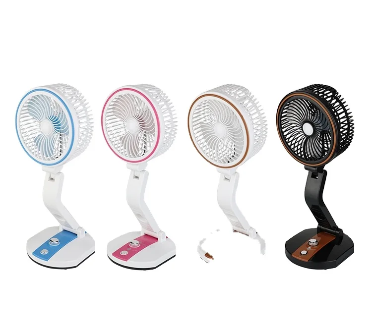 Rechargeable office bedroom 360 degree adjust with Clip Folding cooler desk fan