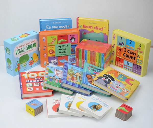 High Quality Cute Finger Puppet Book Activity Board Book With Embroidered Animal Dolls for Baby