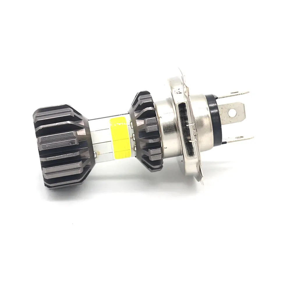 H4 LED Moto H6 BA20D LED Motorcycle Headlight Bulbs 8 Sides COB White 6000K Hi Lo Lamp Scooter Accessories Fog Lights 12V