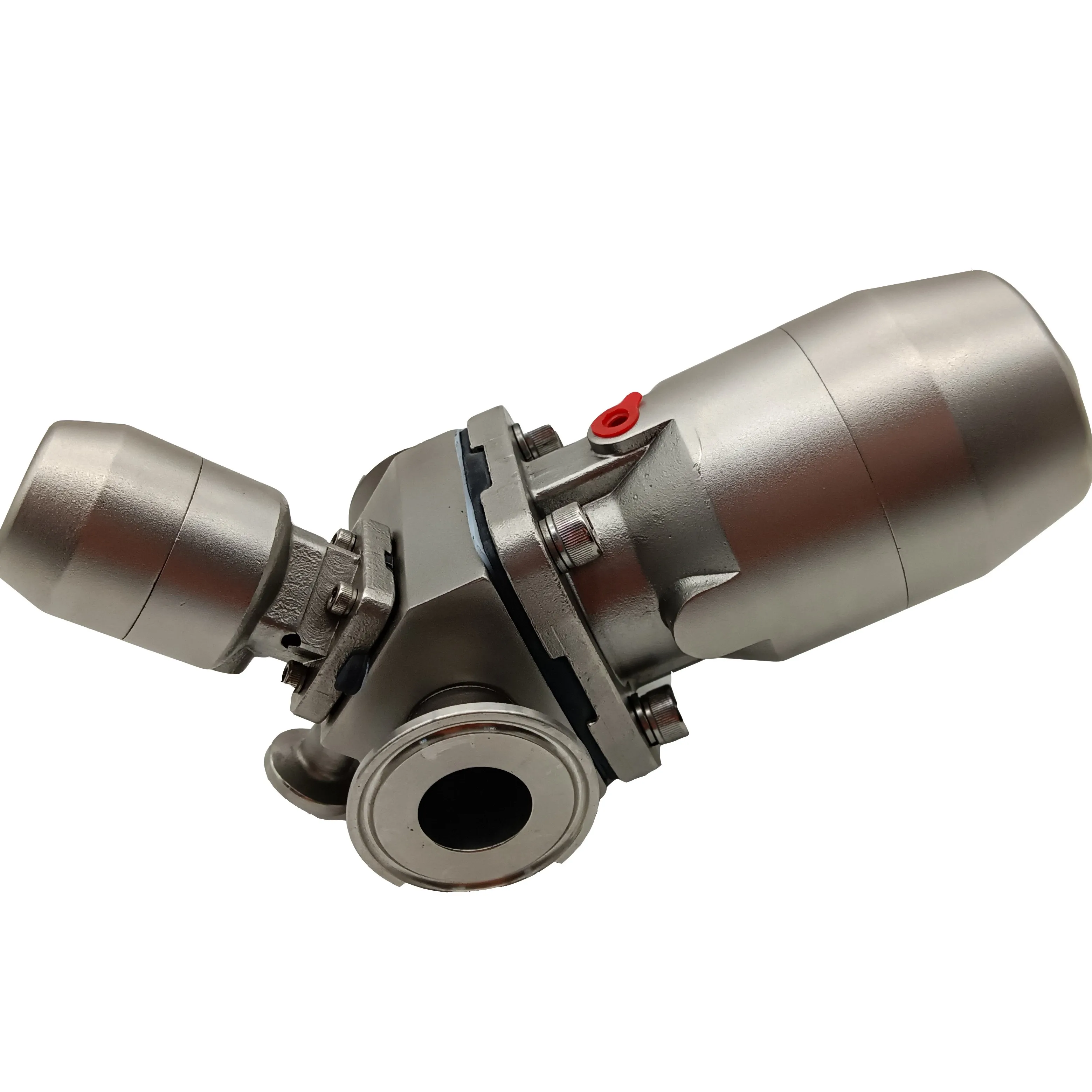  Sanitary Stainless Steel Straight Way Diaphragm Valve With Double Pneumatic