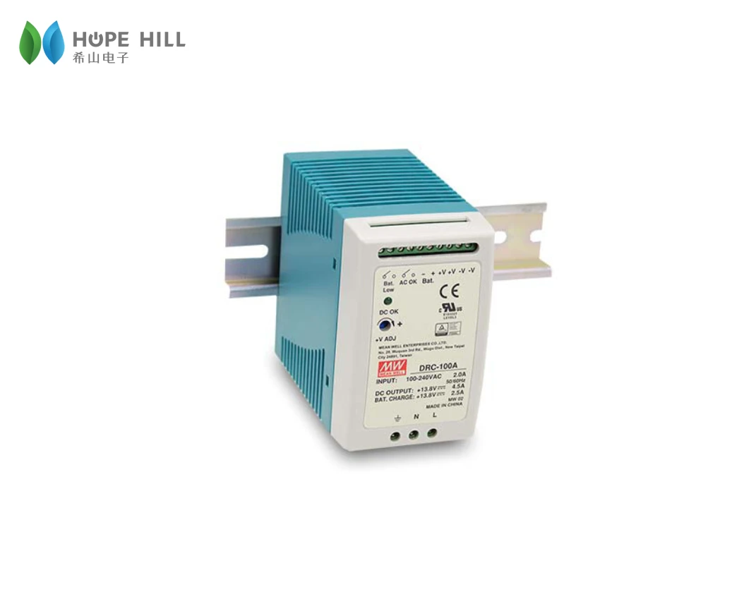 Original MEAN WELL DRC-100B 100W 27.6V Single Output with Battery Charger (UPS Function)