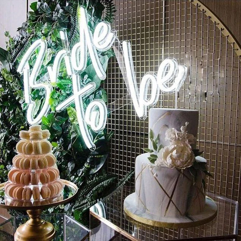  Bride To Be neon I love you wedding decoration custom acrylic LED edge lit letter sign 3D