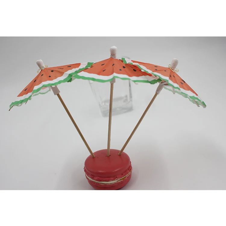 High Quality Disposable Eco-friendly Disposable Umbrella Pick Small Cocktail Umbrella Pick Cheap Fruit Cocktail Pick