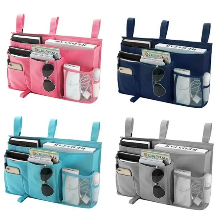Multipurpose Bedside Storage Caddy Hanging Storage Organizer for Books Tablets Magazine Phone Remotes