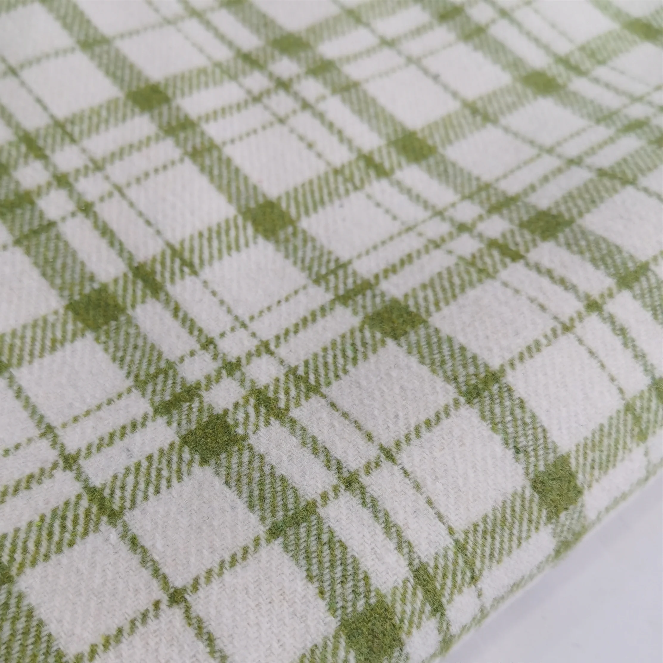 Polyester   Plaid Checks Woven Woolen Yarn Dyed Tweed Winter Fabric For Coat
