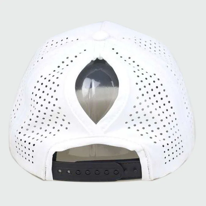 White Polyester Waterproof Baseball Sport Cap Ponytail Baseball Hat and Trucker Hat