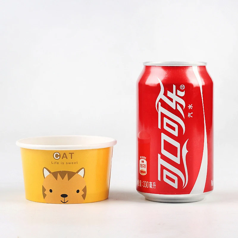 custom logo 3oz Manufacturers disposable white ice cream paper soup noodle cup with lid paper cup