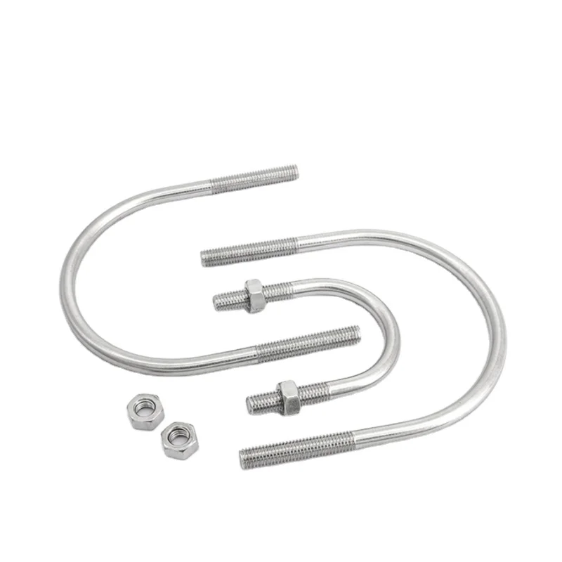 CHINA  Screw Manufacturer Durable and sturdy  u bolt machine  With Nut  Fixed pipe clamp Stainless steel