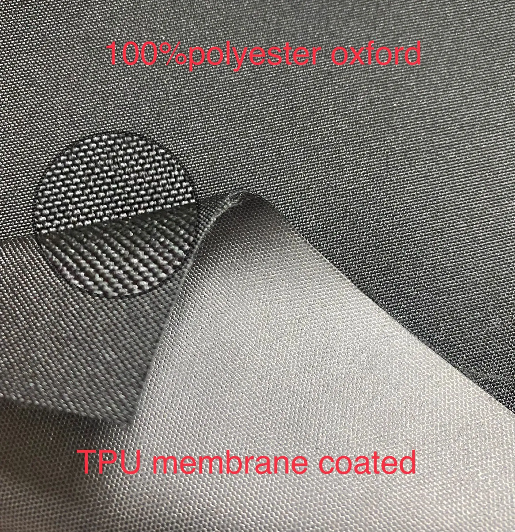 GEM Новый 600D 100% полиэстер Оксфорд DTY 94T 300GSM DWR, ТПУ мембрана с покрытием дышащая ткань 5000 мм/5000 мм высокого качества для одежды