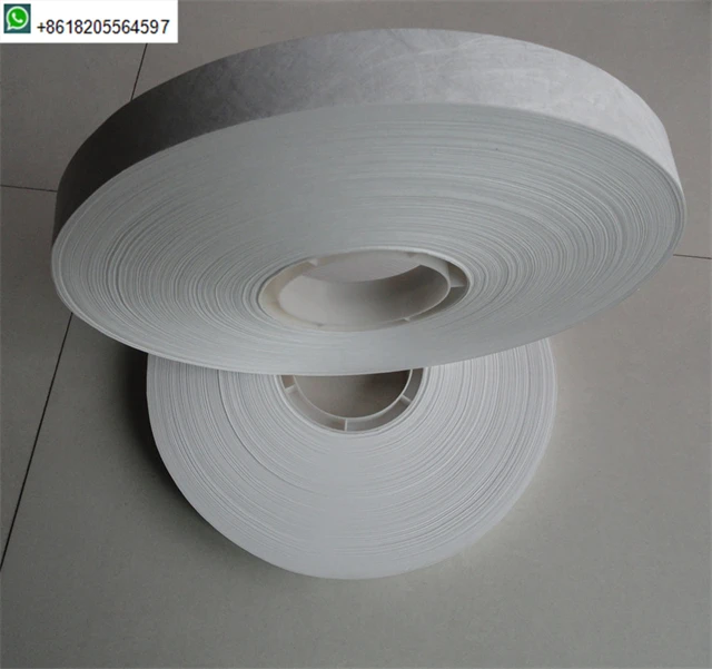 Heat adhesive banding money bundles tape white paper banding tape 20mm money banding tape for bank banknote banding machine